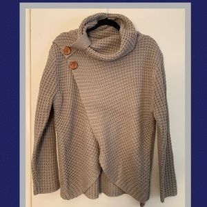 Zenana beige chunky knit sweater